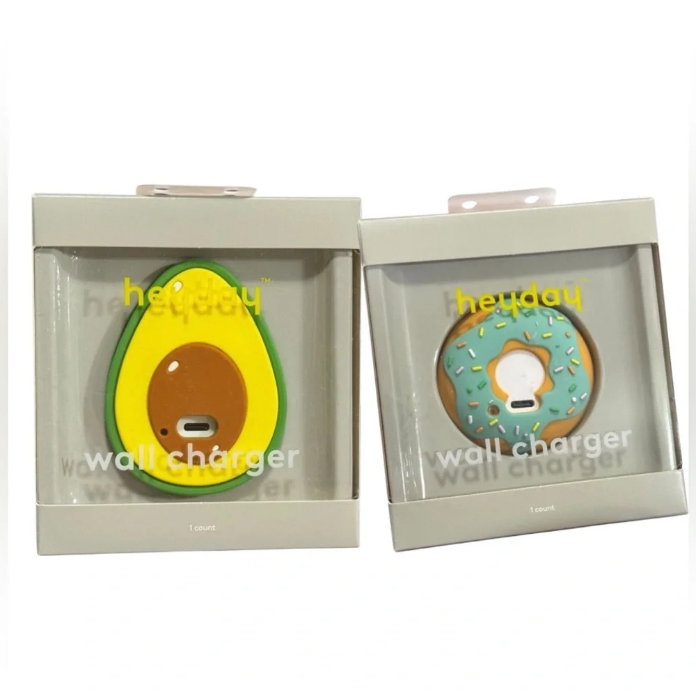 HeyDay Avocado or Donut Sprinkles Fast Charging USB-C Port Wall Charger New